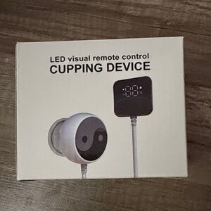 LED Visual Remote Control Cupping Device - Black and White